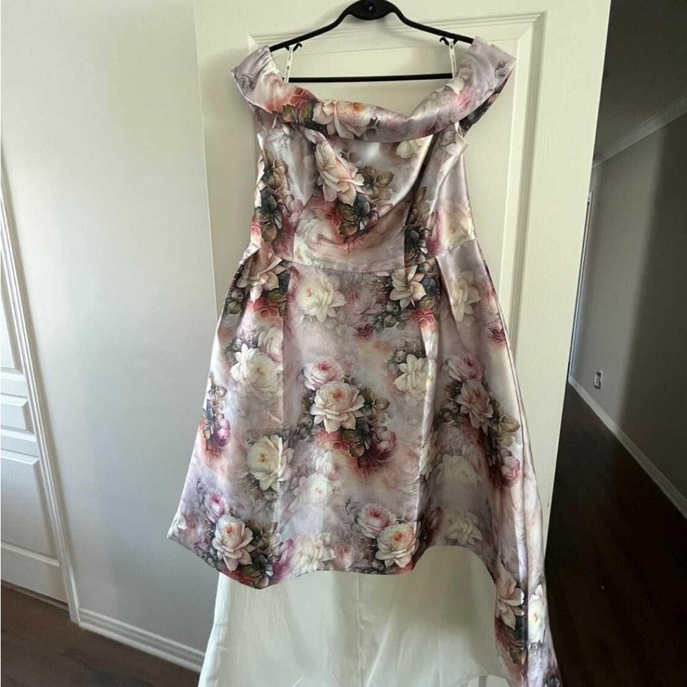 Chi Chi London Floral Satin Dress